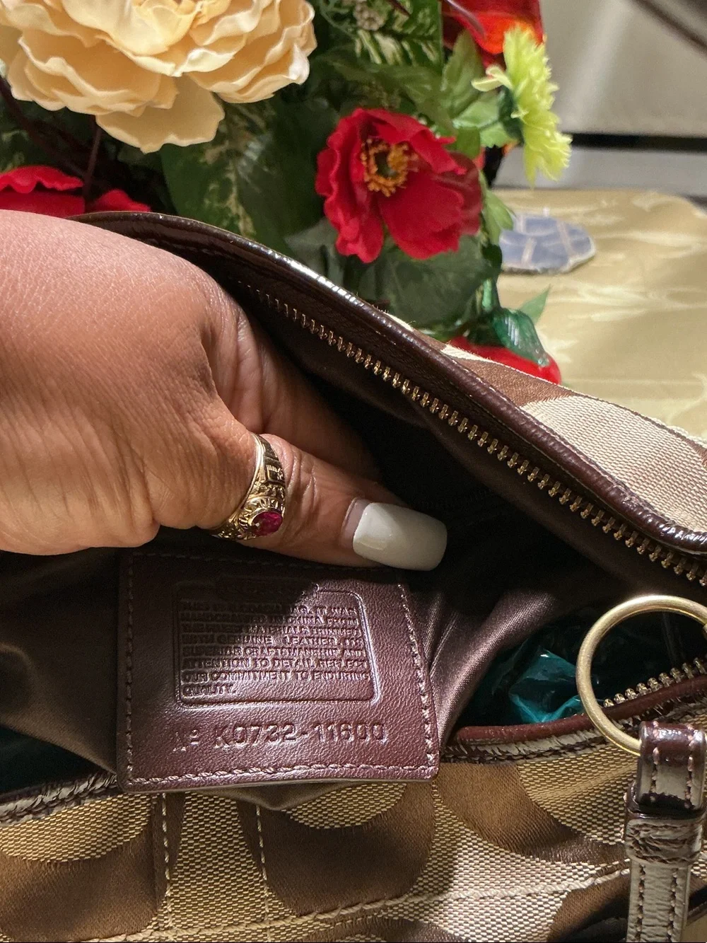 Coach Y2K Signature Canvas Shoulder Bag in Brown and Tan